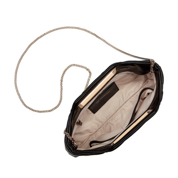 I.N.C Black Quilted Clutch with Chain - Picture 2 of 3